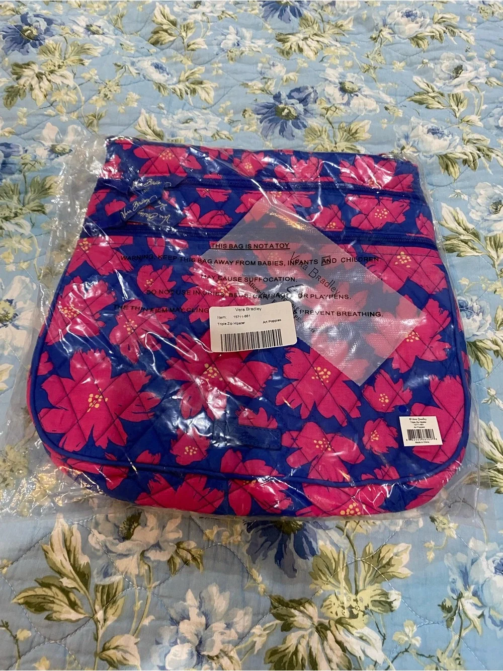 Vera Bradley Triple Zip Hipster NWT